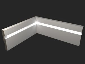 PN101 LED плинтус напольный с подсветкой Evrowood 100x16x2000 фото