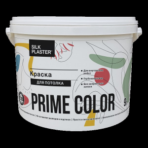 Краска PRIME COLOR для потолка Белая 9л фото