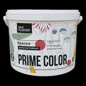 Краска PRIME COLOR износостойкая белая  БАЗА А 9л фото
