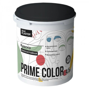 Краска PRIME COLOR износостойкая белая БАЗА С 4,5л (только для колеровки) фото